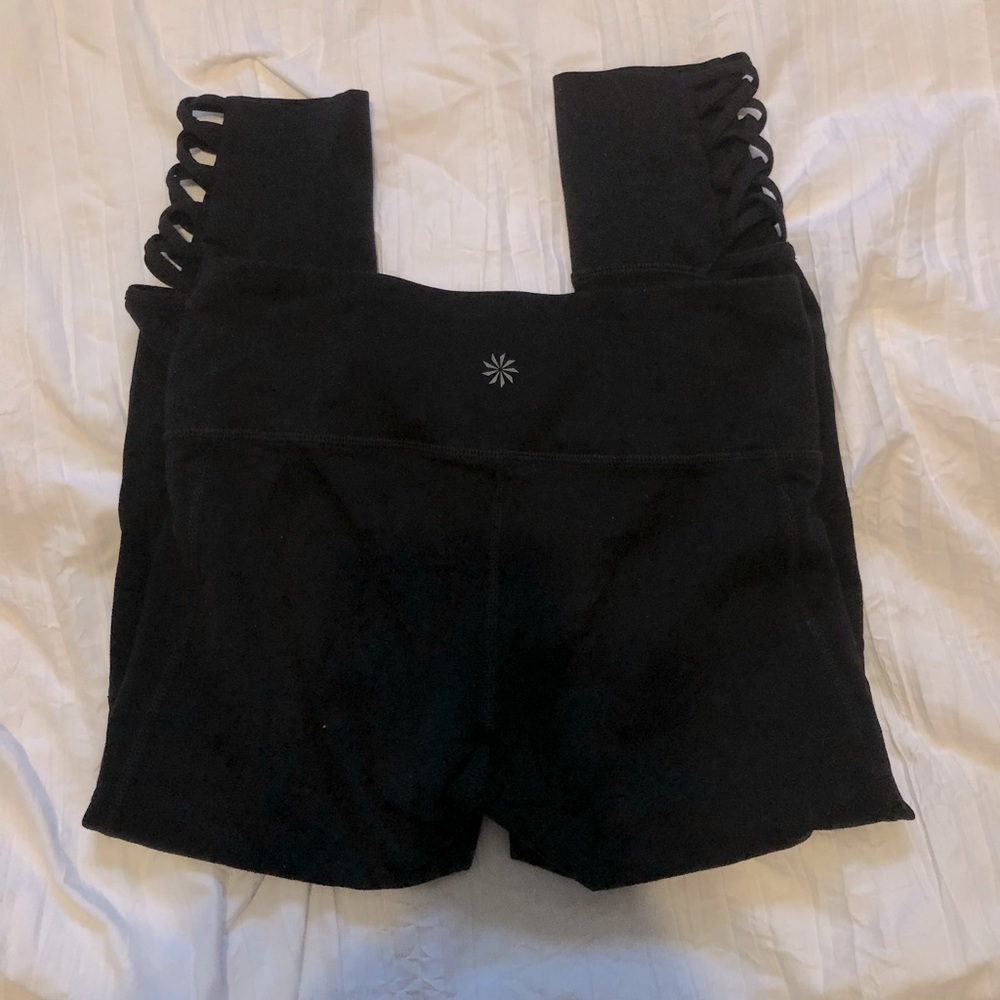 athleta strappy crop leggings size xs